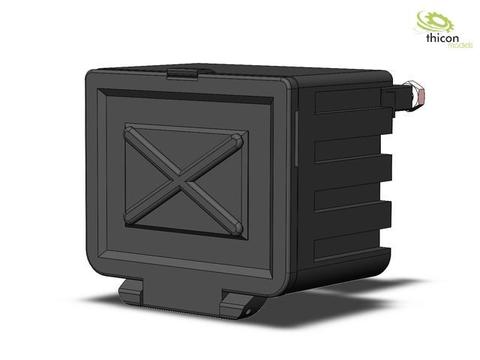 1:14/1:16 Staubox V2 mit Halter für LKW und Auflieger | Artikelnummer: 50270