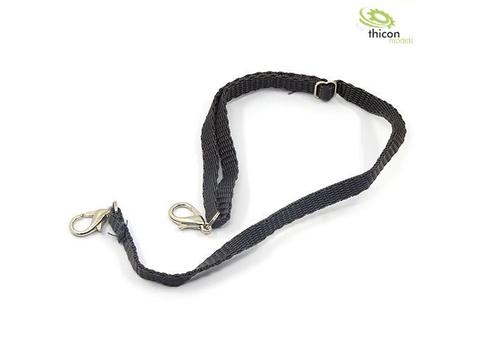 Spanngurt Nylon schwarz verstellbar mit Karabinerhaken | Artikelnummer: 4260432970296