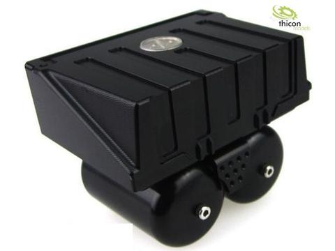 1:14 / 1:16 Batteriekasten mit Kesseln aus Alu schwarz | Artikelnummer: 4260432971286