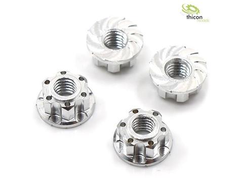 Scale Radmuttern Alu silber M4  | Artikelnummer: 4260432971644