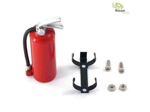Feuerlöscher 1:10 / 1:14 rot mit Halter aus Metall | Artikelnummer: 4260432970098