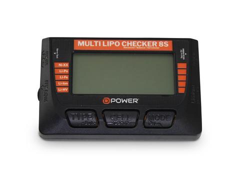 D-Power Multi Lipo Checker 8S / Balancer / Servotester / Akkutester  | Artikelnummer: DPMLC8S