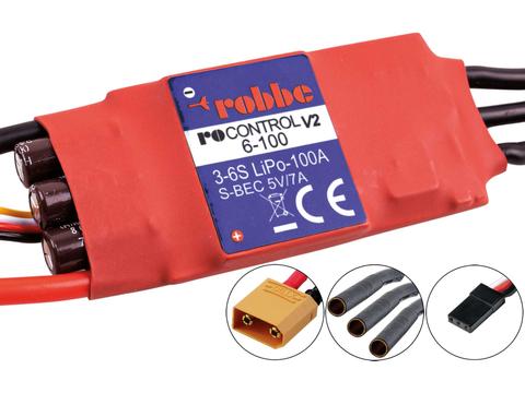 Robbe Modellsport RO-CONTROL 6-100 V2 3-6S -100(120A)5V/7A SWITCH BEC Regler  | Artikelnummer: 8735
