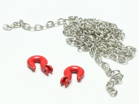 Haken (rot) mit Kette | Artikelnummer: C9229