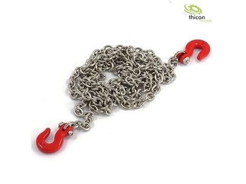 Haken aus Metall in rot mit Kette 96cm lang | Artikelnummer: 4260432970029