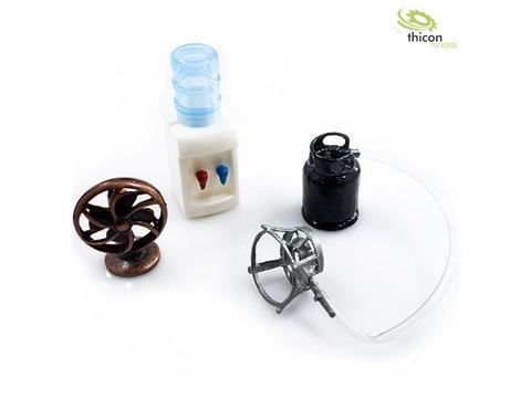 1:10/1:14 Camping-Set 3 mit Wasserspender und Gaskocher | Artikelnummer: 4260432971590