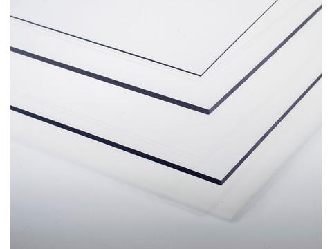 Kunststoff-Platte Rauchglas transparent 600x200x2,0 mm | Artikelnummer: 80459