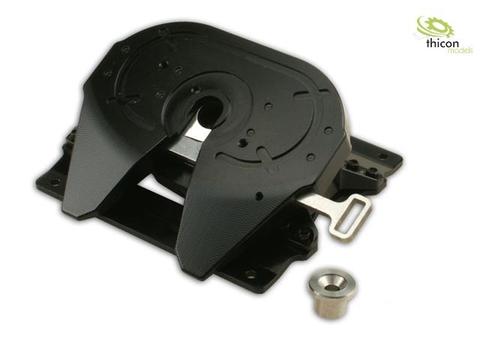   1:16 / 1:14 Sattelplatte Metall schwarz 2-Achslagerung LESU / thicon-models  | Artikelnummer: 50076