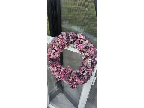 Herbstkranz Bauernhortensie lila 20 cm  | Artikelnummer: 1425-6560-1478