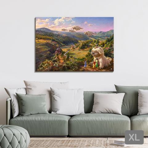 Flying Bison over Black Forest - Leinwandbild