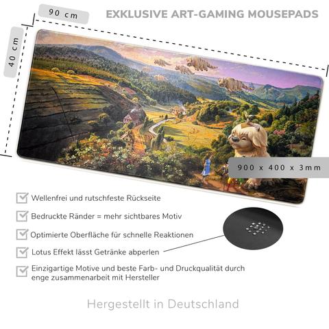 Flying Bisons over Black Forest - Gaming Mousepad