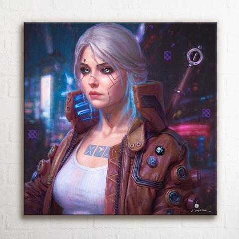Cyber Ciri Square Canvas Print