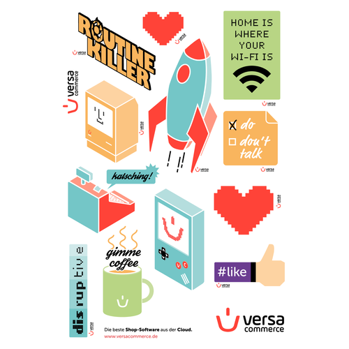 Sticker Set - VersaCommerce |  | Artikelnummer: 4636-6665-4840