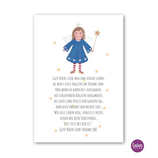 Dein persönlicher Schutzengel - Schutzengelbild | Personalisiertes Taufgeschenk Geburtsanzeige | Artikelnummer: 9102660 -3