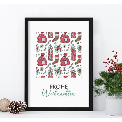 Frohe Weihnachten -Merry Christmas | Fineart Kunstdruck | Artikelnummer: 3526-5844-2371 -5
