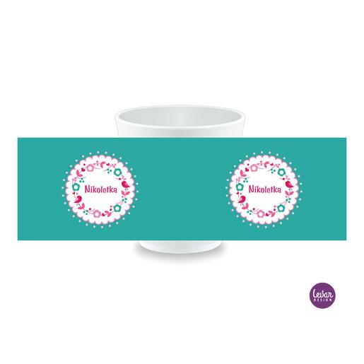 Kinderbecher, Kindertasse Blütenkranz  |  | Artikelnummer: kitassblue 3