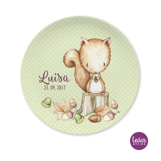 Kinderteller Eichhörnchen | Großer Teller aus Melamin  | Artikelnummer: 910245458 -1