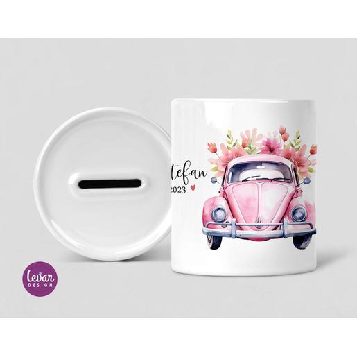 Auto Spardose  | Personalisiertes Geschenk aus Keramik | Artikelnummer: 7788445 -1