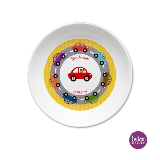 Melaminteller tief/Schale Auto | Kinderteller mit Namen BPA frei | Artikelnummer: 56320183 -2