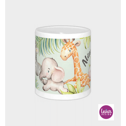 Spardose Dschungel  | Personalisierbare Spardose aus Keramik | Artikelnummer: 8572-6476-1316 -1