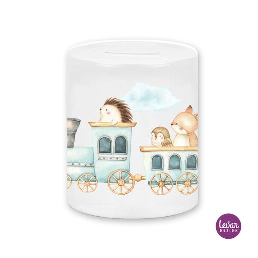 Spardose Eisenbahn | Tolle Spardose mit Wunschnamen | Artikelnummer: 44774 -1