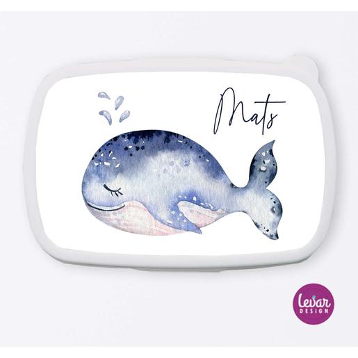 Brotdose Wale personalisiert mit Namen | Tolle Lunchbox für Kinder | Artikelnummer: 90470143 -1