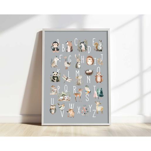 ABC Poster Waldtiere  | Fine Art Kunstdruck  | Artikelnummer: 0178966628 -1
