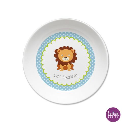 Melaminteller tief/Schale Bär  | Kinderteller mit Namen BPA frei | Artikelnummer: kitebar2 -4