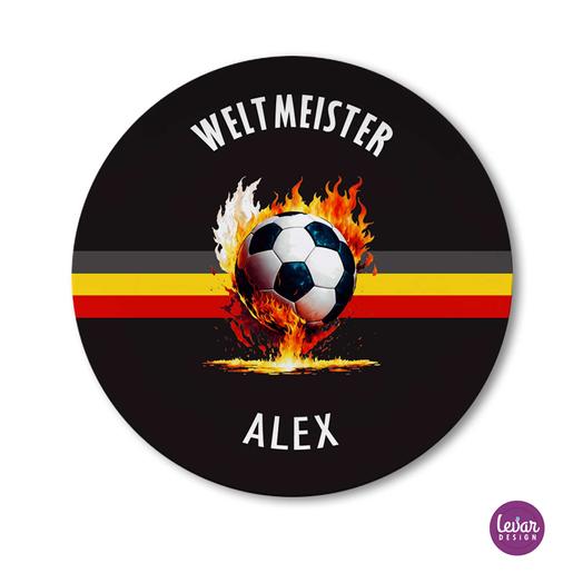 Fußball Teller für Kinder  | Eßteller aus Melamin, BPA frei und hergestellt in Deutschland | Artikelnummer: kitelbabu18