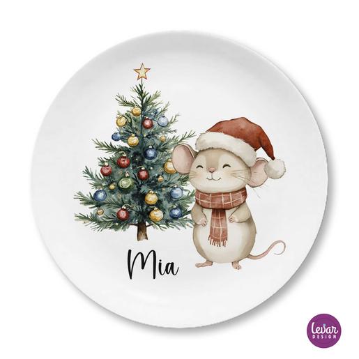 Weihnachtsteller, Nikolausteller Plätzchenteller | Kinderteller mit Namen aus Melamin BPA frei ♥ Made in Germany ♥  | Artikelnummer: 2708-0322-6674 -1