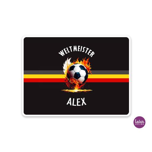 Tischset, Platzset, Fußball | Zauberhaftes Tischset mit Namen personalisiert, abwischbar | Artikelnummer: 4415-0465-5431
