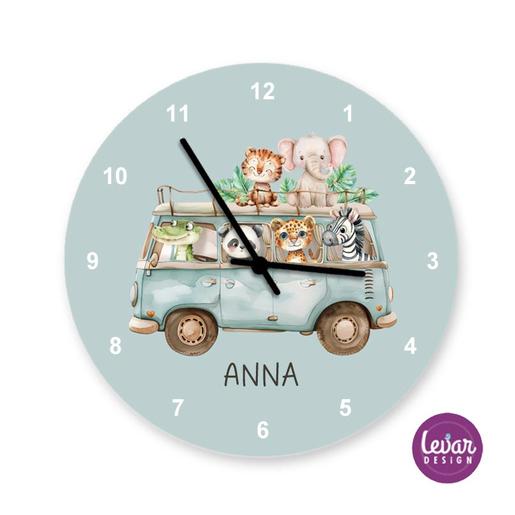 Kinderzimmeruhr Safari Tiere | Kinderzimmeruhr mit leisem Laufwerk | Artikelnummer: 125553059 -2