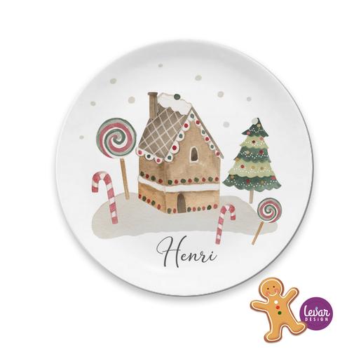 Elch Weihnachtsteller, Nikolausteller, Kinderteller | Personalisierter Weihnachtsteller, Plätzenchenteller | Artikelnummer: 1065-4082-1556 -5