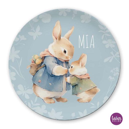 Hasen Osterteller für Kinder | Teller aus Melamin und BPA frei  | Artikelnummer: 4334-4568-2368 -3