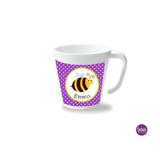 Kinderbecher mit Henkel, Biene  | Henkelbecher groß, 325 ml,  Ø 9,7 cm, Höhe 10 cm | Artikelnummer: henkbechbiene Kopie Kopie