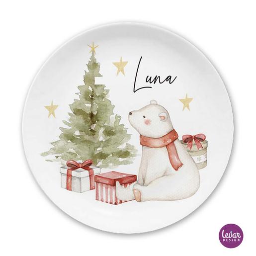 Elch Weihnachtsteller, Nikolausteller, Kinderteller | Personalisierter Weihnachtsteller, Plätzenchenteller | Artikelnummer: 1065-4082-1556 -4