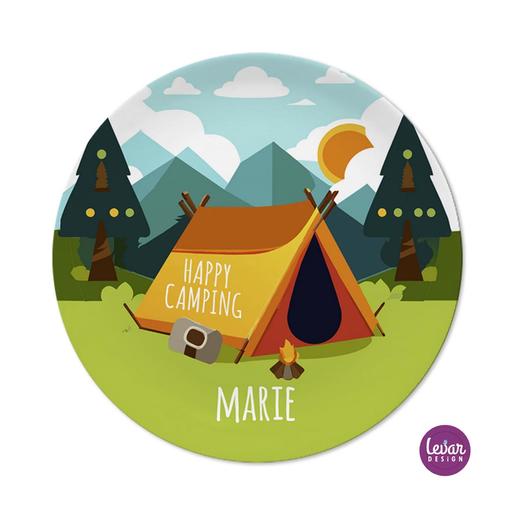 Campinggeschirr aus Melamin personalisiert | Camping Teller aus Melamin BPA frei | Artikelnummer: kiteblue18 -3