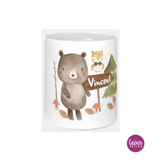 Spardose Bär | Tolle Spardose mit Wunschnamen | Artikelnummer: 2421-8506-1338 -2