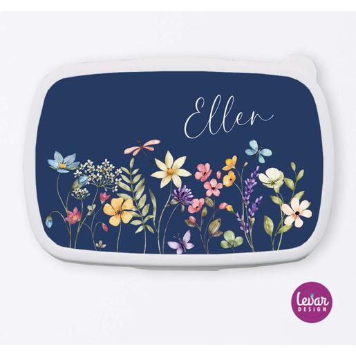 Personalisierte Blumen für Kinder, Kindergarten, Schule & Sport | Tolle Brotdose mit Namen personalisiert | Artikelnummer: 140820871 -1
