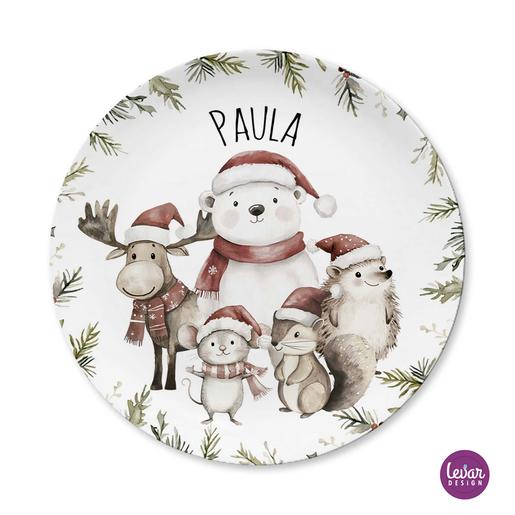 Weihnachtsteller für Kinder | Teller mit Namen personalisiert, BPA frei und hergestellt in Deutschland | Artikelnummer: 192156928 -1