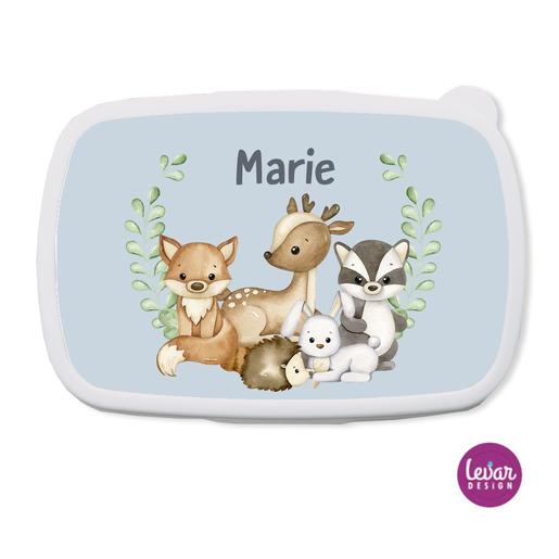 Brotdose für Kinder Waldtiere | Tolle Brotdose mit Namen personalisiert | Artikelnummer: 3618-8724-4031 -4