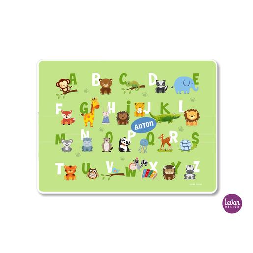 Platzset, Tischset, Alphabet  | Zauberhaftes Tischset Namen, abwischbar | Artikelnummer: 114219815 -1
