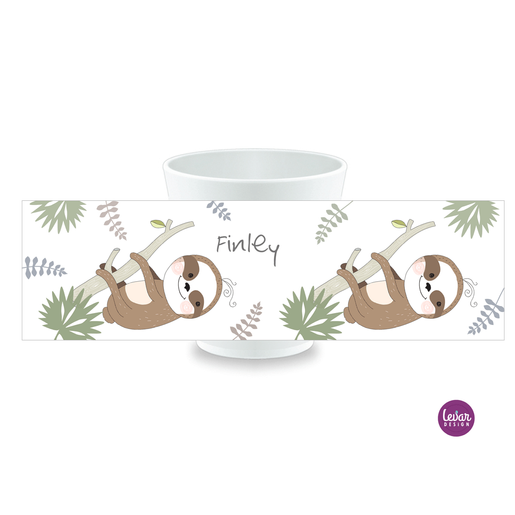 Trinkbecher, Kindertasse Faultier  | Kindergeschirr aus Melamin BPA frei | Artikelnummer: 2675-3082-7782 -1