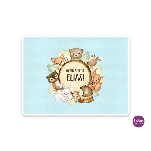 Tischset, Platzset, Waldtiere | Platzdeckchen mit Namen personalisiert | Artikelnummer: 5424-2777-7076 -2