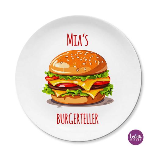 Camping Kindergeschirr | Kinderteller Set mit Namen aus hochwertigem Melamin, BPA frei | Artikelnummer: kige2ercat-2