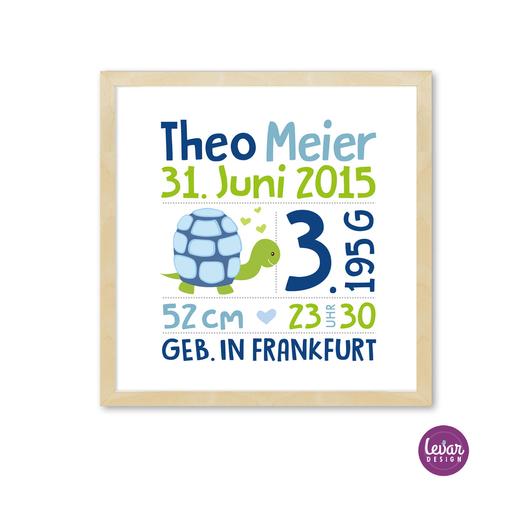 Namensbild Wandbild mit Geburtsdaten Elefant  |  | Artikelnummer: 63972283 -2 