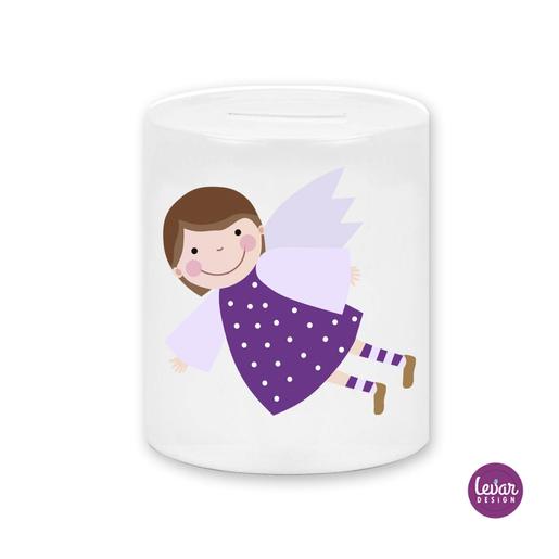 Spardose dein Schutzengel personalisiert- zur Taufe, Geburt mit Namen personalisiert | Keramikspardose für Kinder | Artikelnummer: 0643-3574-8458 -5