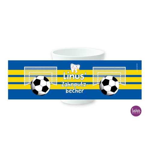 Zahnputzbecher Fußball  | Melaminbecher für Kinder BPA frei | Artikelnummer: 126892443 -1