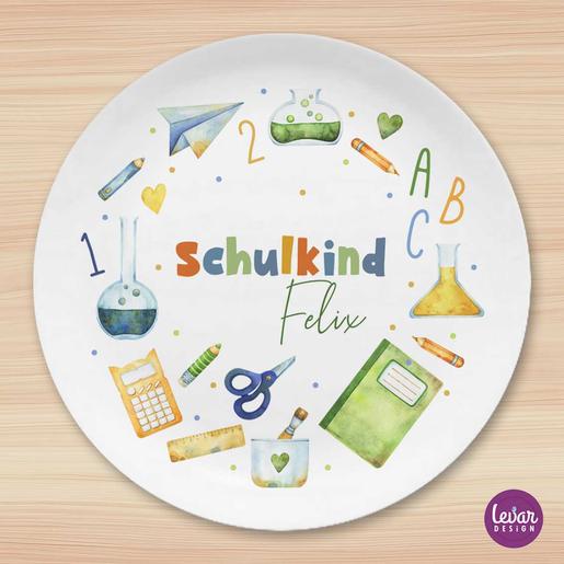 Kinderteller Schulkind 2026 | Teller aus Melamin und BPA frei  | Artikelnummer: 2453-7214-3548 90