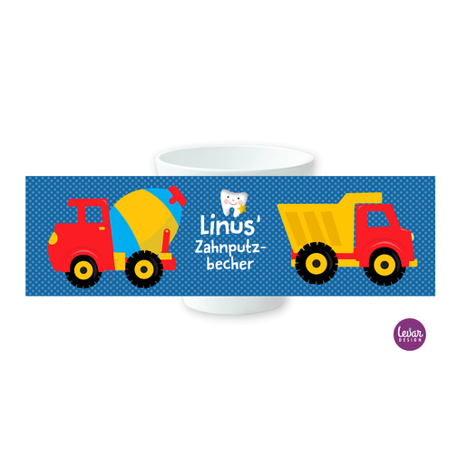 Zahnputzbecher Autos | Zahnbecher aus Melamin, BPA frei und hergestellt in Deutschland | Artikelnummer: 126876873